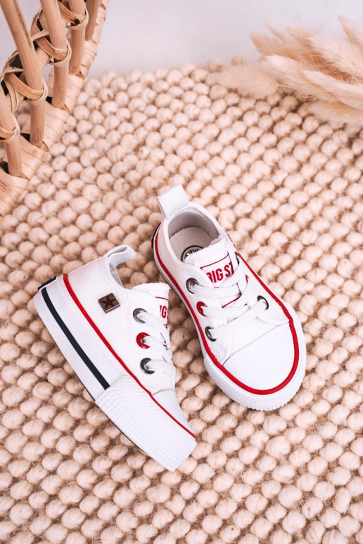Infantil modelo clásico zapatillas de suela plana BIG STAR HH374193 el color blanco