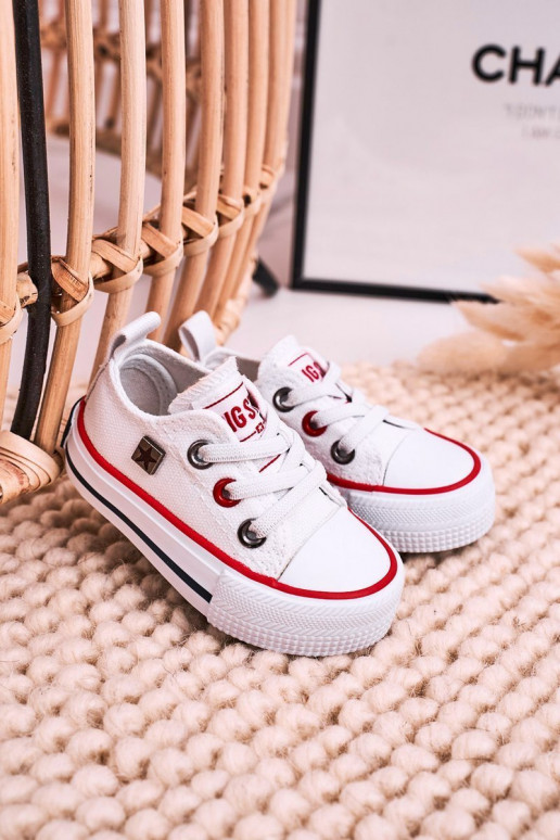 Infantil modelo clásico zapatillas de suela plana BIG STAR HH374193 el color blanco