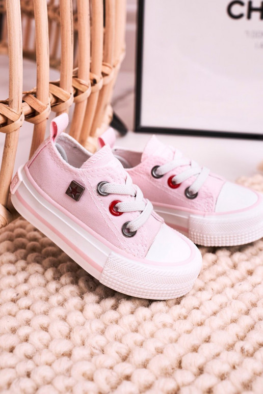 Infantil modelo clásico zapatillas de suela plana BIG STAR HH374197 color rosa