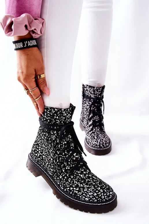 Zapatos granate mujer Tiene queciejka Negro y-el color blanco 01609-48