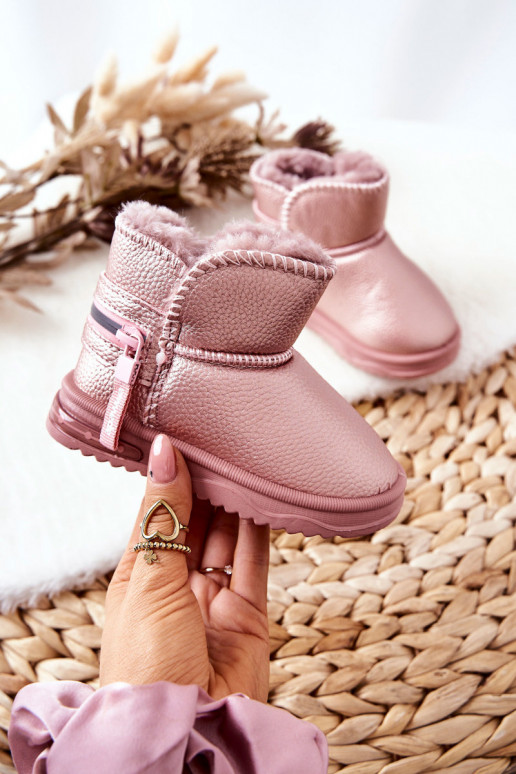 botas de nieve para niños color rosa Frosty