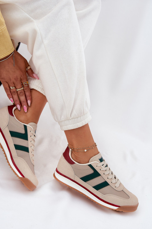 Bajo Zapatillas modelo zapatos. Femenino beige Rulaana