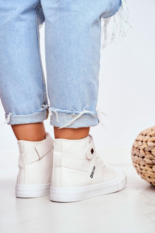 Femenino Piel zapatos de ocio con suela BIG STAR V274541 el color blanco