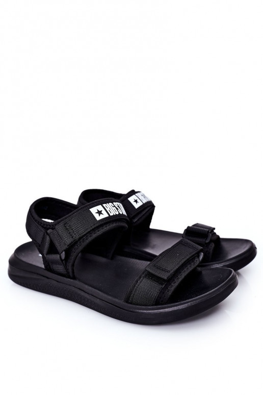 Estilo deportivo Tiene quesculino sandalias Big Star HH174842 de color negro