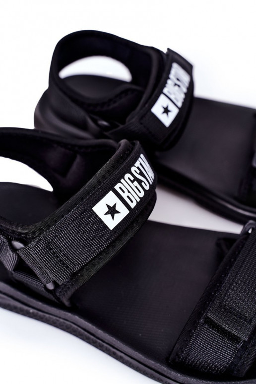 Estilo deportivo Tiene quesculino sandalias Big Star HH174842 de color negro