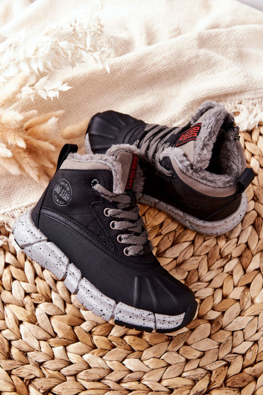 Zapatos cálidos para niños. Big Star II374074 de color negro