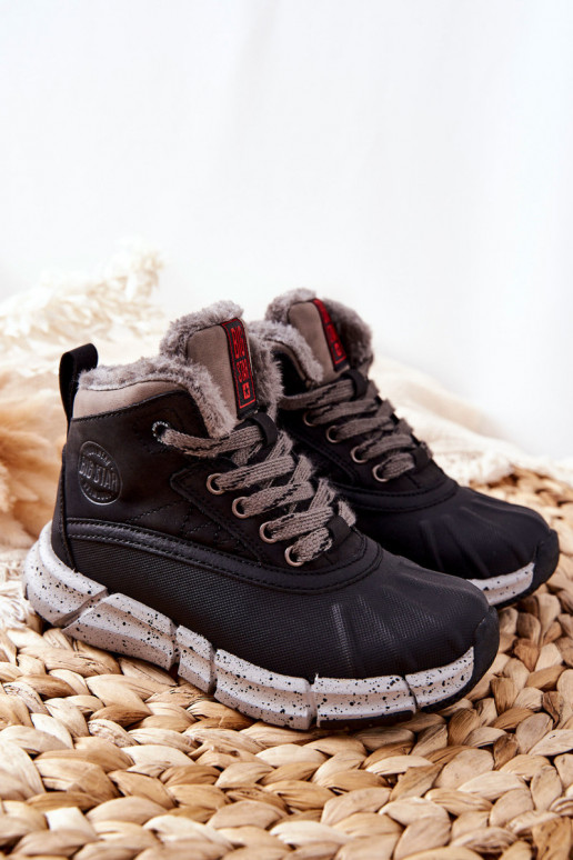 Zapatos cálidos para niños. Big Star II374074 de color negro
