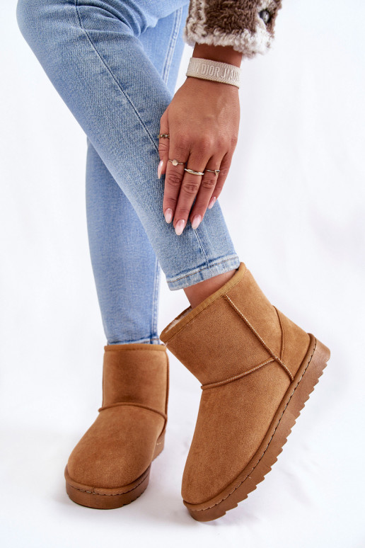 Femenino calentamiento Botas Botas de nieve color marrón Virgina