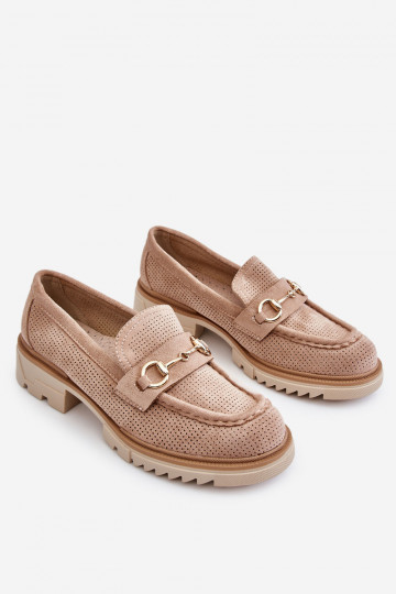 modelo clásico Femenino zapatos Mocasines beige Kolton