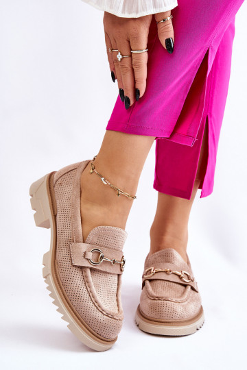 modelo clásico Femenino zapatos Mocasines beige Kolton 2