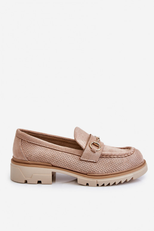 modelo clásico Femenino zapatos Mocasines beige Kolton
