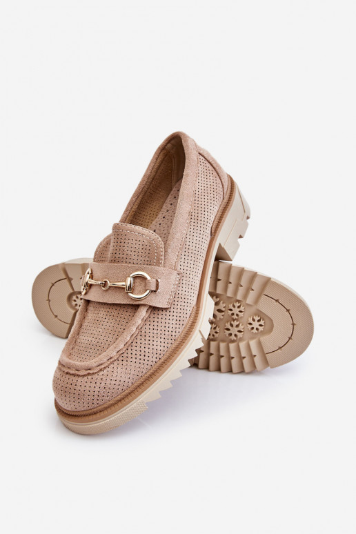 modelo clásico Femenino zapatos Mocasines beige Kolton