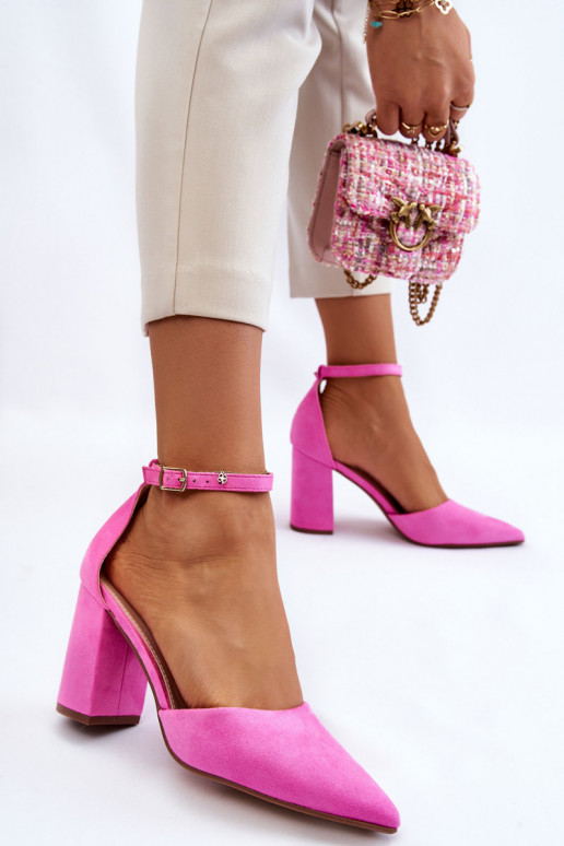 Zapatos de gamuza con tacones color rosa Lexie
