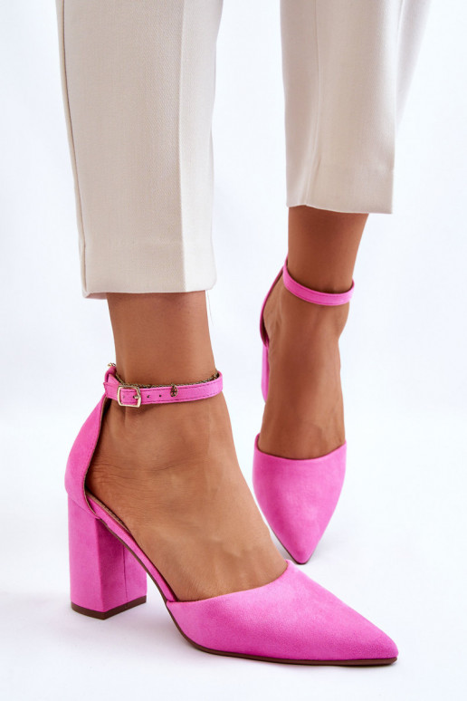 Zapatos de gamuza con tacones color rosa Lexie