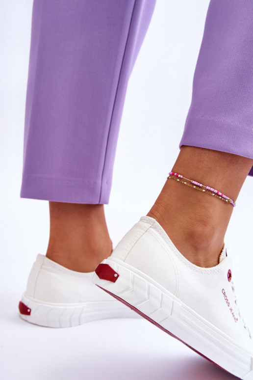 modelo clásico Zapatos de mujer Cross Jeans LL2R4052 el color blanco