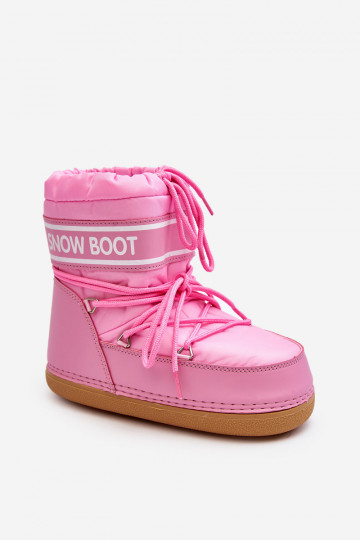 Femenino Botas de invierno con cordones color rosa Soia