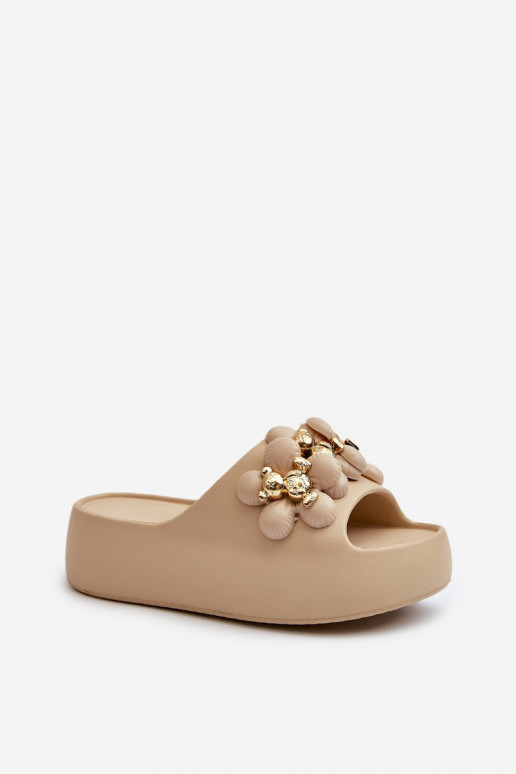 Femenino Zapatillas Zapatillas ligeras con hermosos detalles Sobre una suela gruesa beige Bremavia