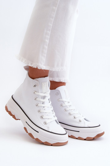 Botines casuales de mujer con plataforma blancas Valvia 2