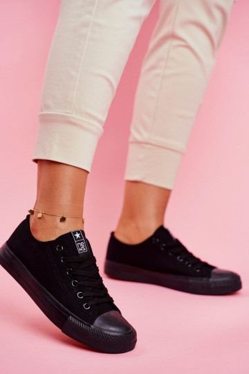 Femenino modelo clásico zapatos casuales de color negro Ecoma