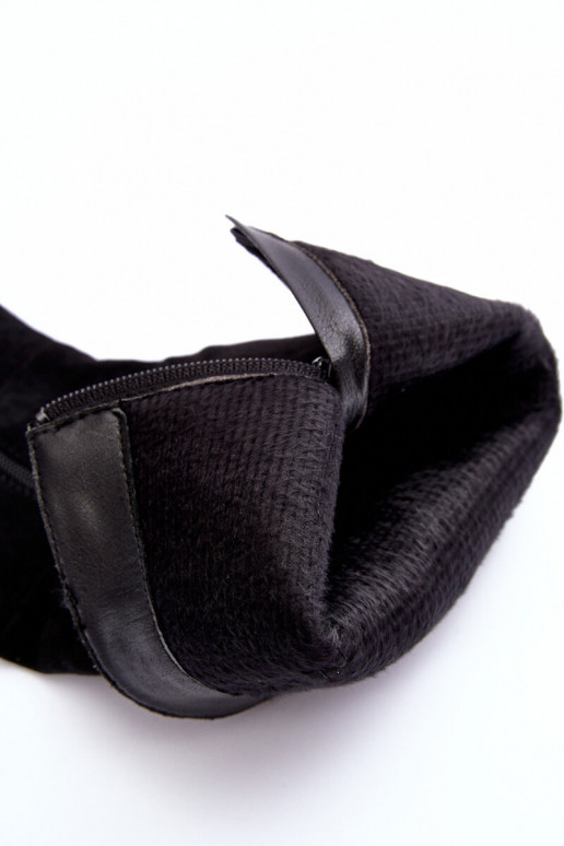 botas Contra el camino con tacones de gamuza de color negro Kilrenita