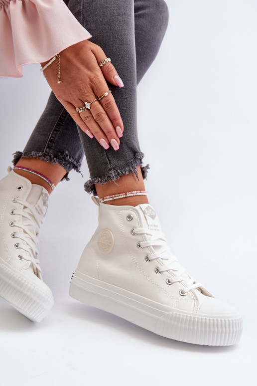 Zapatos de ocio Alto Lee Cooper LCEN-24-02-2132 el color blanco