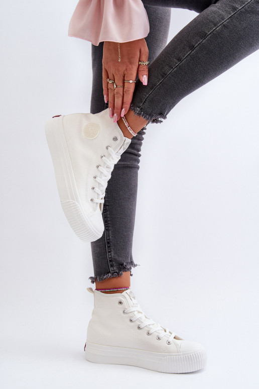 Zapatos de ocio Alto Lee Cooper LCEN-24-02-2132 el color blanco