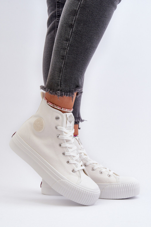 Zapatos de ocio Alto Lee Cooper LCEN-24-02-2132 el color blanco