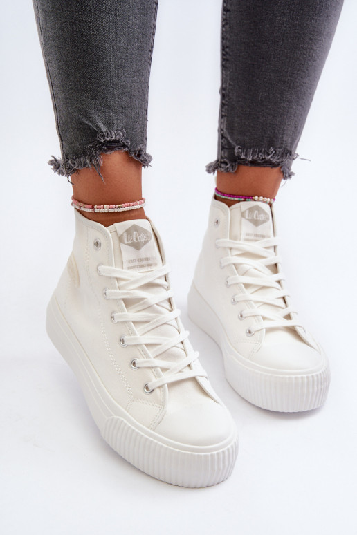 Zapatos de ocio Alto Lee Cooper LCEN-24-02-2132 el color blanco