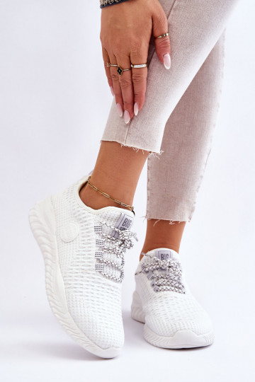 Femenino Estilo deportivo zapatos Memory Foam Big Star HH274296 el color blanco