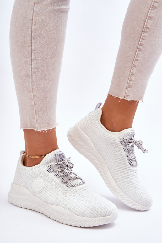 Femenino Estilo deportivo zapatos Memory Foam Big Star HH274296 el color blanco