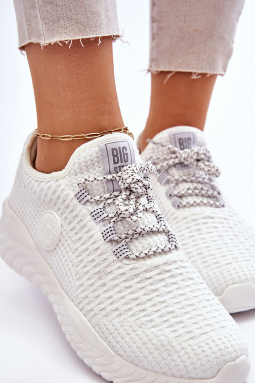 Femenino Estilo deportivo zapatos Memory Foam Big Star HH274296 el color blanco