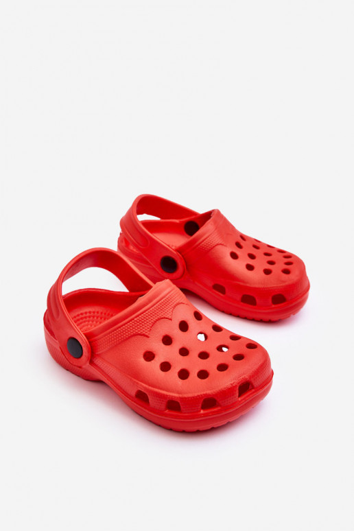 Zapatillas ligeras Crocs para niños Zapatillas color rojo Percy