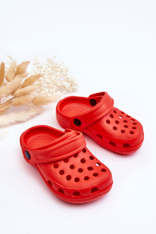 Zapatillas ligeras Crocs para niños Zapatillas color rojo Percy