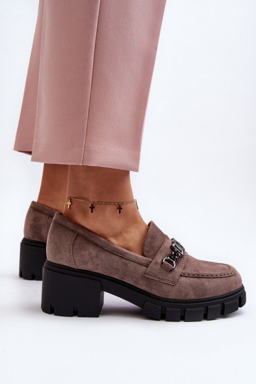 Mocasines En tacones enormes beige Eriella