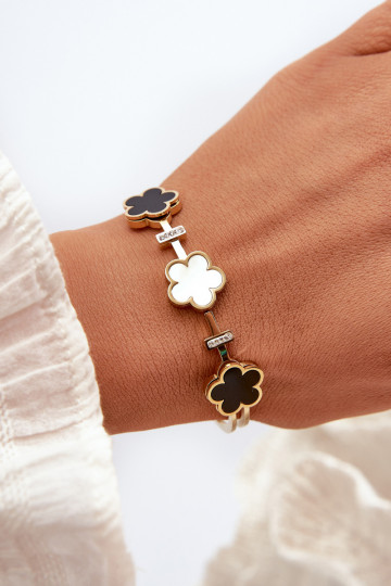 Una pulsera Femenino Con flores Stal NierdzeAna color dorado