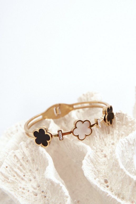 Una pulsera Femenino Con flores Stal NierdzeAna color dorado