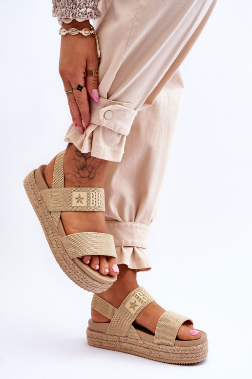 Sandalias de mujer Un modelo convincente Big Star LL274858 beige