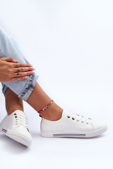 Piel zapatillas Femenino el color blanco Mossaia