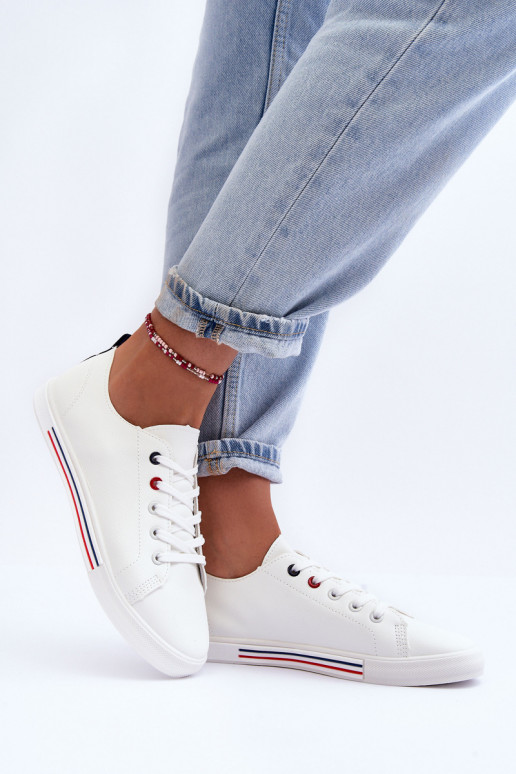 Piel zapatillas Femenino el color blanco Mossaia