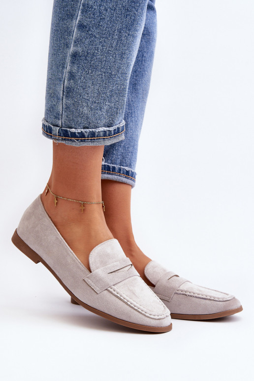Femenino modelo clásico Mocasines color gris Olevin