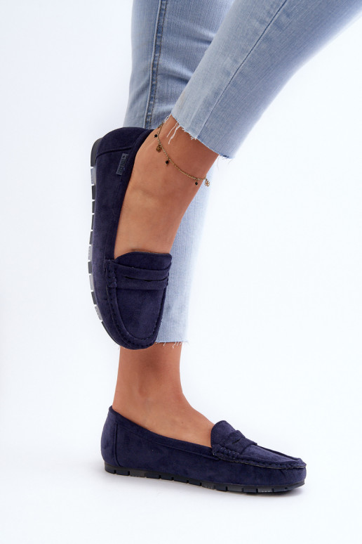 mocasines de mujer de gamuza ecológicaoAe Big Star NN274931 Memory Foam System azul oscuro