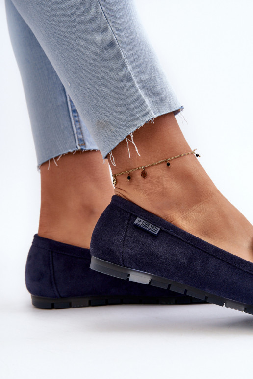 mocasines de mujer de gamuza ecológicaoAe Big Star NN274931 Memory Foam System azul oscuro