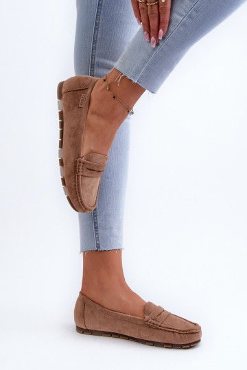 mocasines de mujer de gamuza ecológicaoAe Big Star NN274930 Memory Foam System beige 2