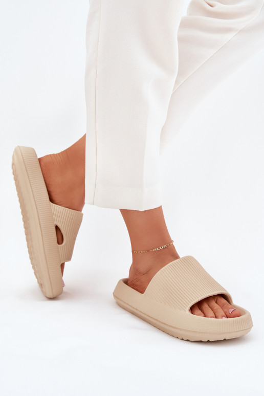 zapatillas de mujer con una plataforma Separar beige Ameira