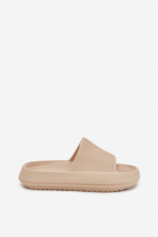 zapatillas de mujer con una plataforma Separar beige Ameira