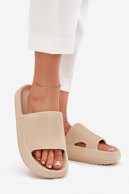 zapatillas de mujer con una plataforma Separar beige Ameira