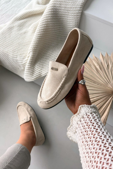 mocasines de mujerPequeñom color doradom Detalem beige Sarivelle