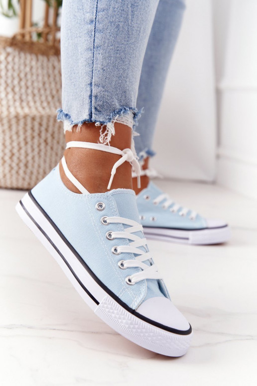 Femenino modelo clásico zapatos casuales azul claro Omertá