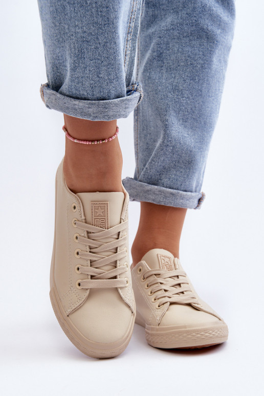 Femenino Piel con correas modelo clásico zapatos casuales beige Misima