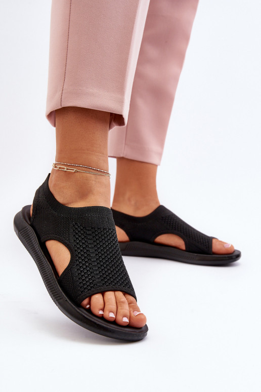 Estilo deportivo Sandalias de mujer de color negro Cesys